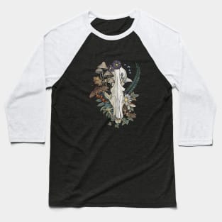 Autumnal Fox Skull Baseball T-Shirt